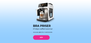 "BRA PRISER Philips kaffemaskiner"