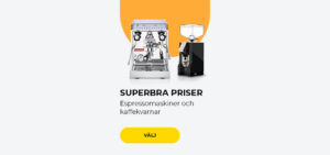 Espressomaskiner och kaffekvarnar