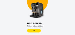 "BRA PRISER Philips kaffemaskiner"