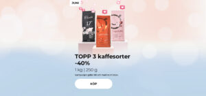 Junis TOPP 3 kaffesorter